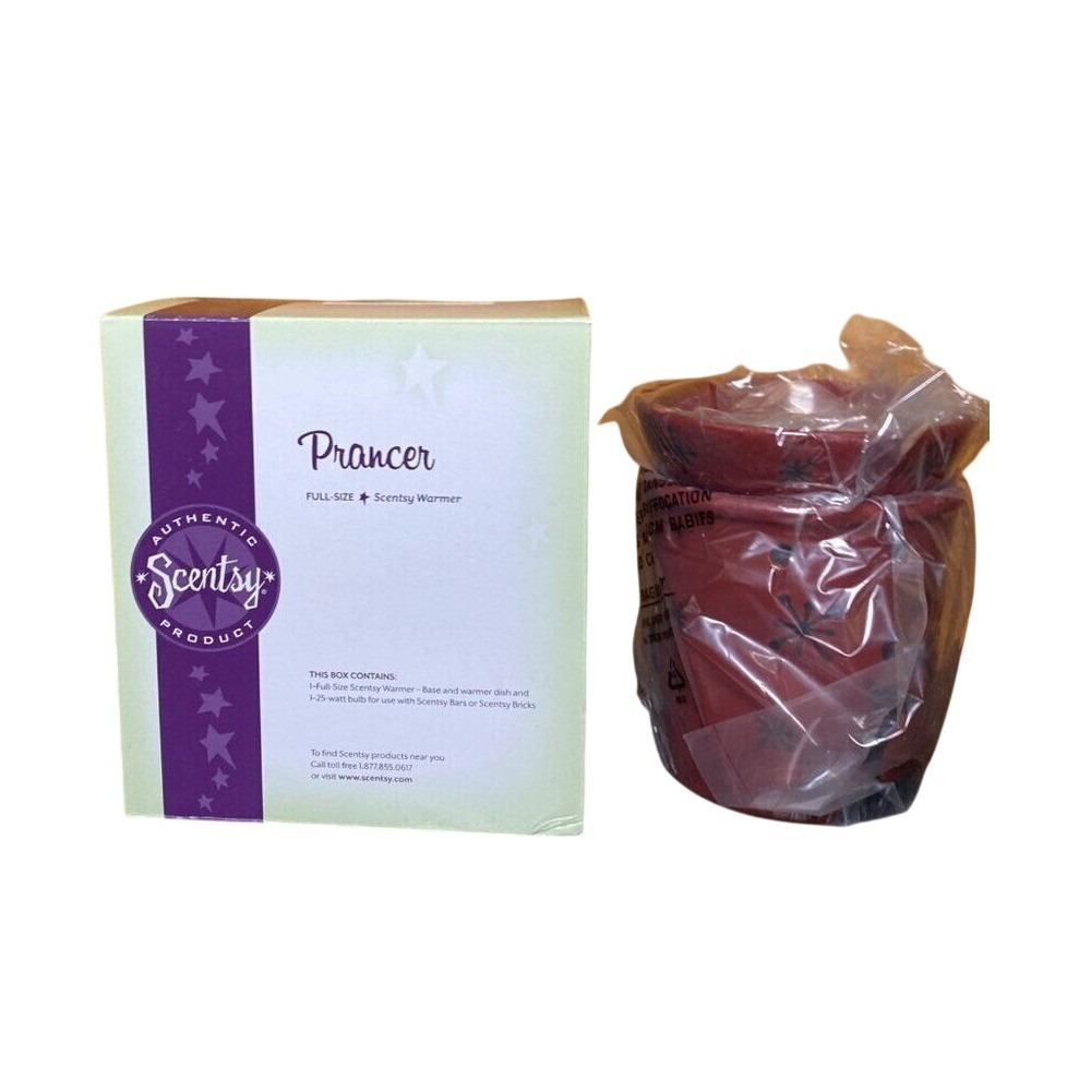 Scentsy Prancer Full-Size Warmer Red Blue Reindeer Snowflake Holiday Wax Melter
